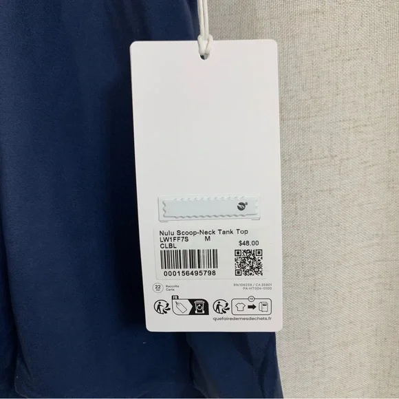 Lululemon’s Wundermost Scoop Neck Tank Medium Club Blue - Picture 6 of 6